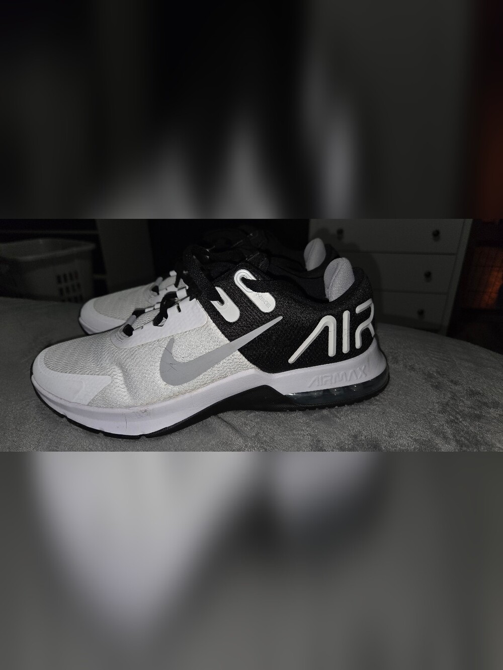 Nike Air Max Alpha Trainer 4 Men’s Black and White Athletic Shoes